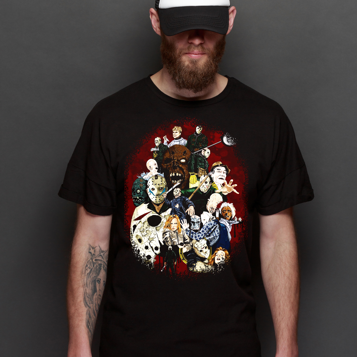 Jason Friday The 13th V8 Horror Movie T-Shirt Tee