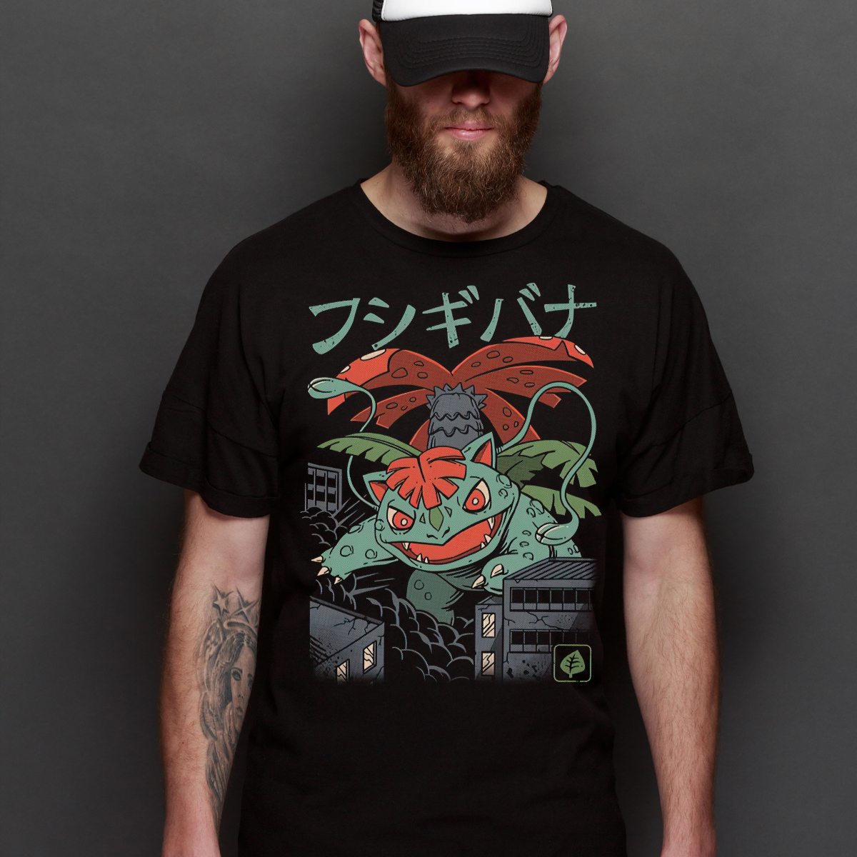 Pokemon Venusaur T-Shirt Cotton Block Tee Japanese anime