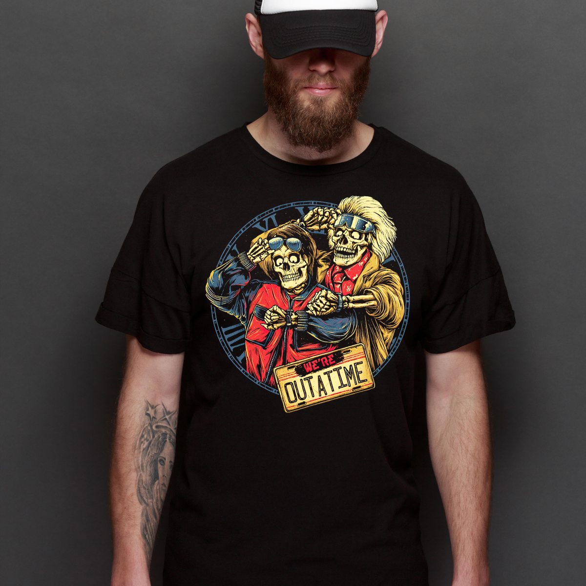 Back to the Future Movies T-Shirt Cotton Block Tee