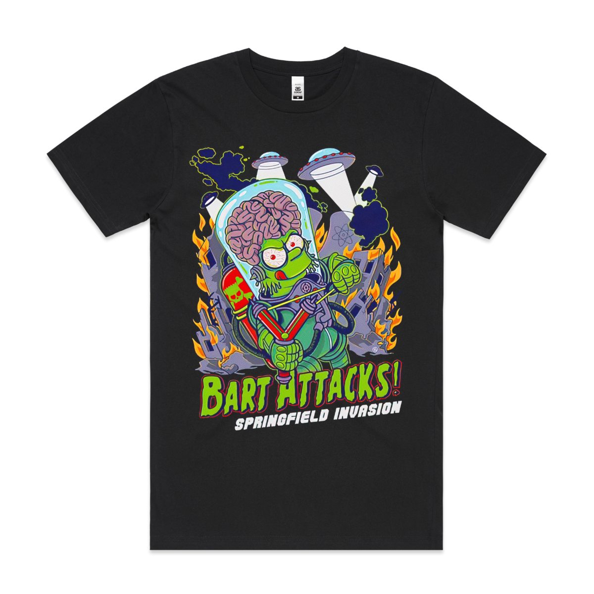 The Simpsons Bart Attack T-Shirt Funny Tee