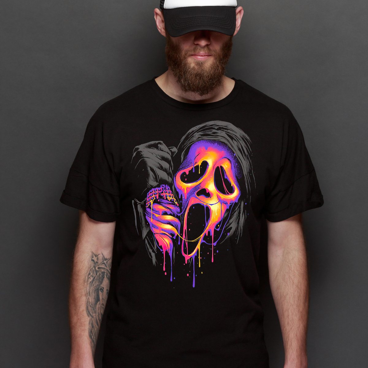 Scream V2 Funny Horror Movies T-Shirt Cotton Block Tee