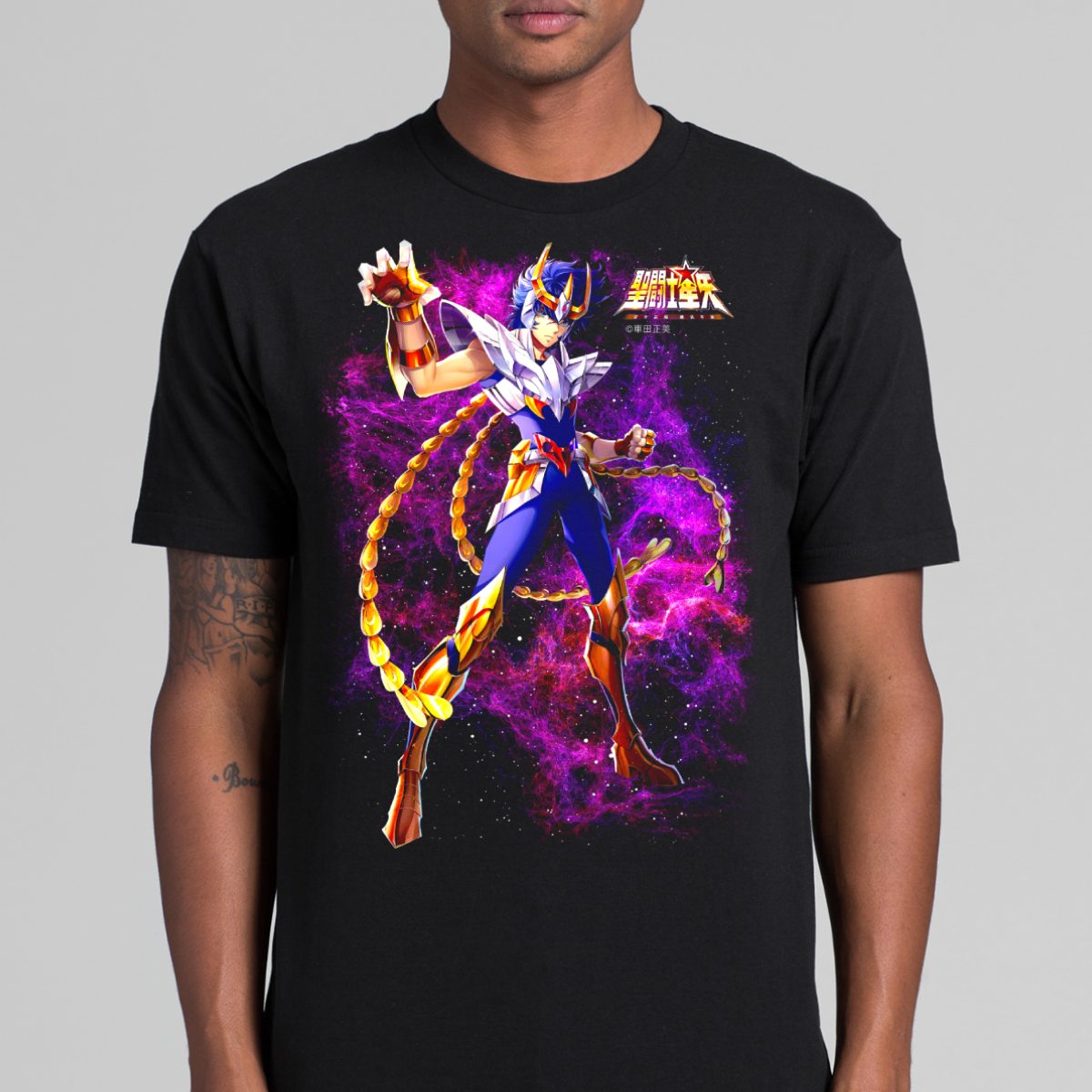 Saint Seiya Phoenix Nero T-Shirt Japanese Anime Tee