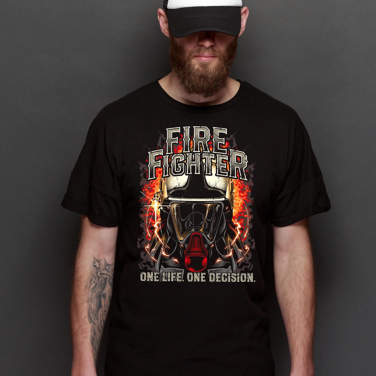 Fire Fighter T-Shirt The Life Hero Tee