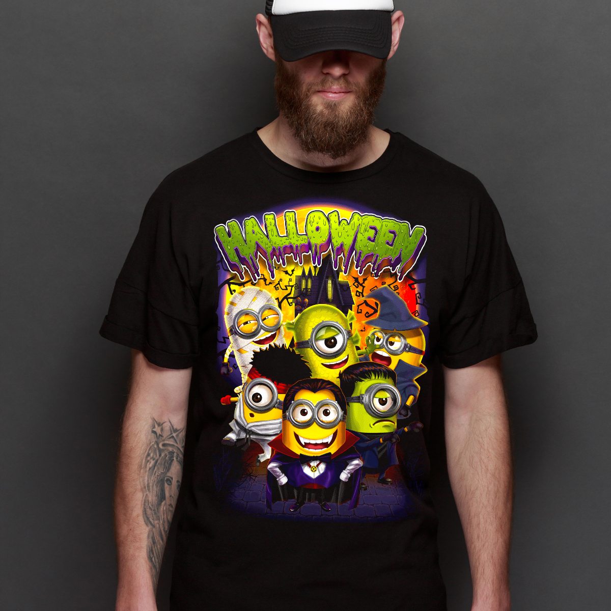Halloween minions T-shirt Funny Tee