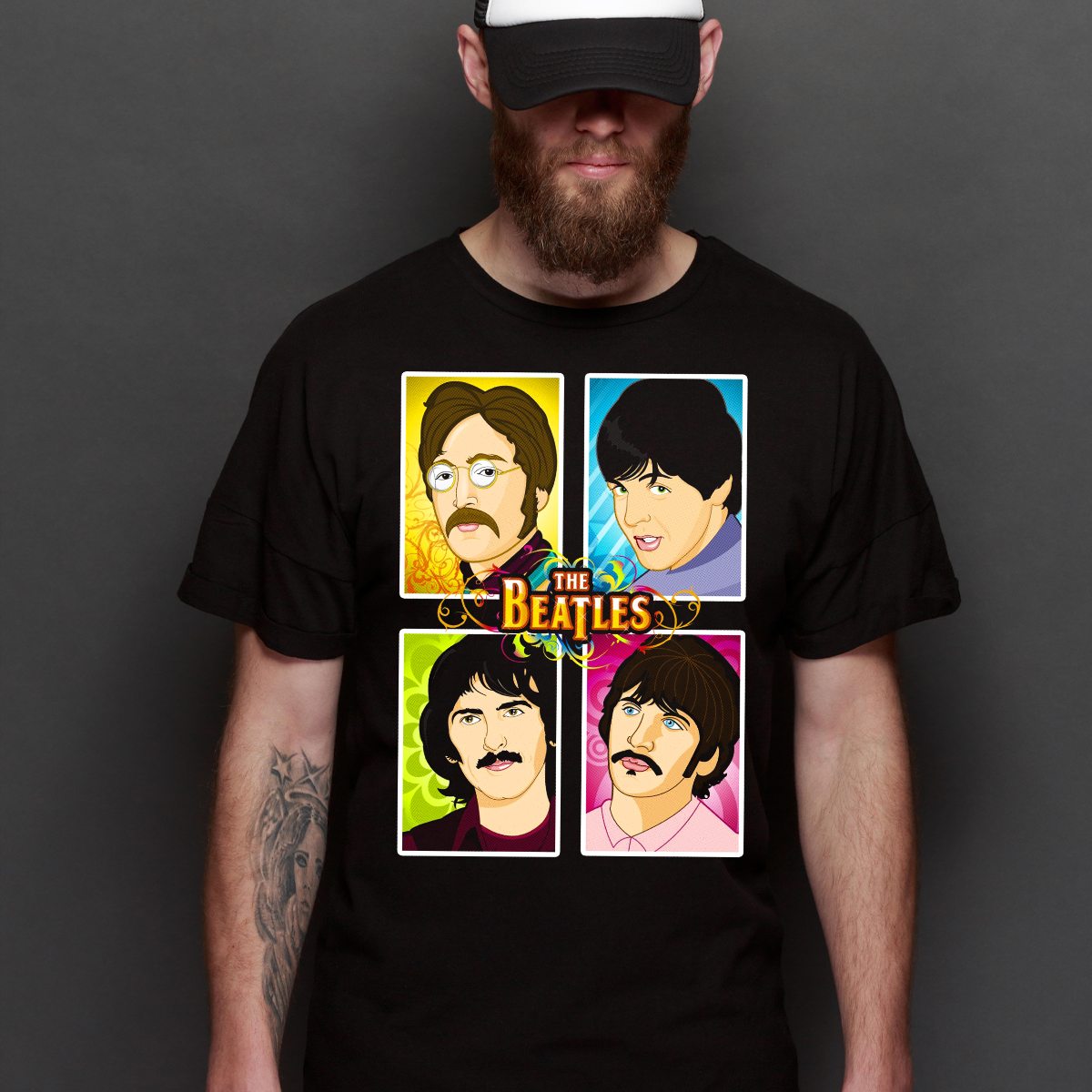 The Beatles V4 T-shirt Band Family Tee Music Rock And Roll