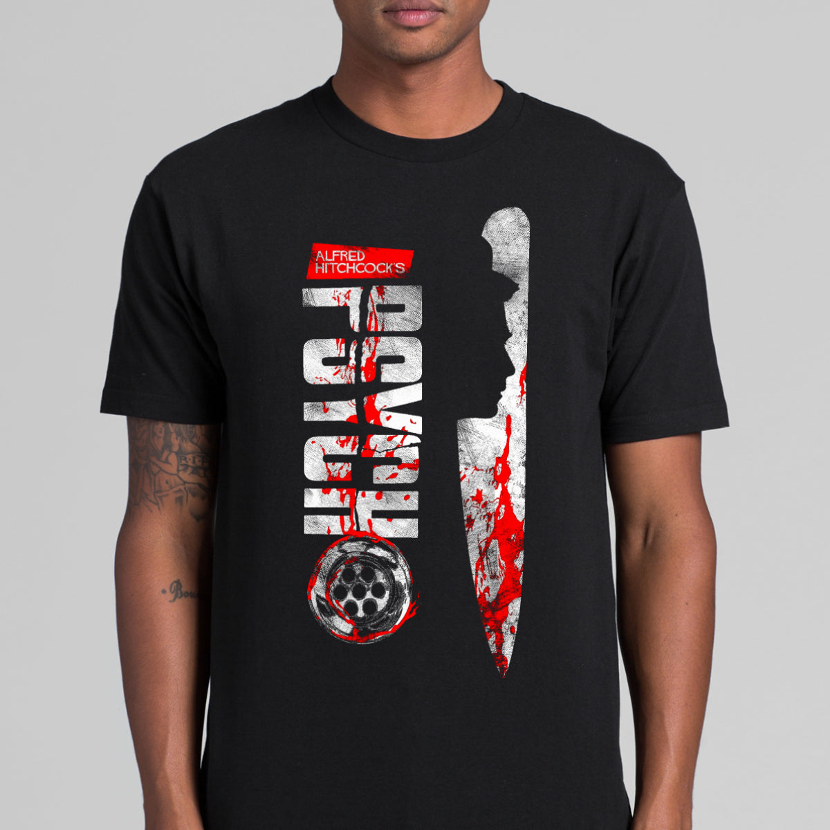 Alfred Hitchcock Pyscho V2 T-shirt Horror Movie Tee