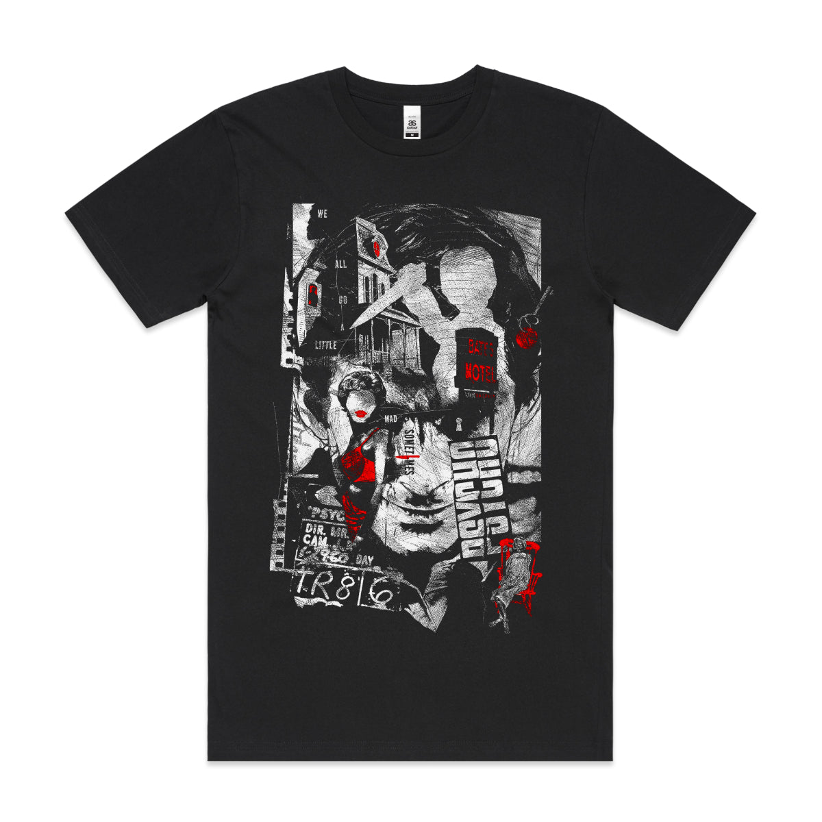 Alfred Hitchcock Pyscho T-shirt Horror Movie Tee