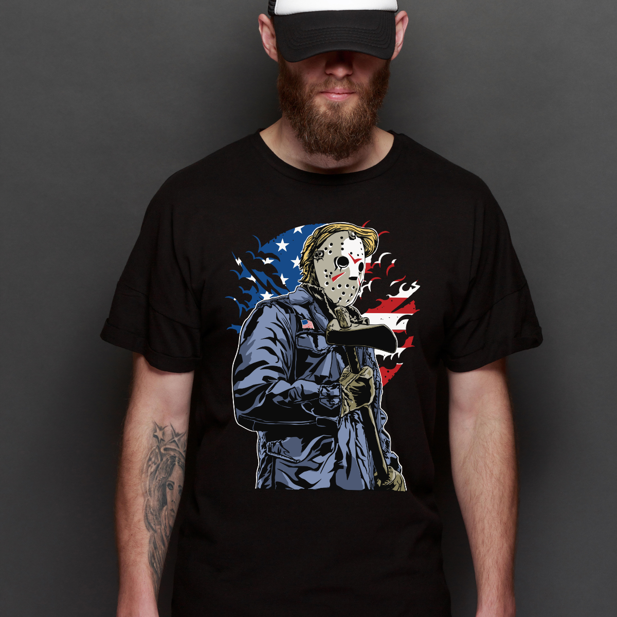 Friday the 13th Horror movies T-Shirt Cotton Block Tee