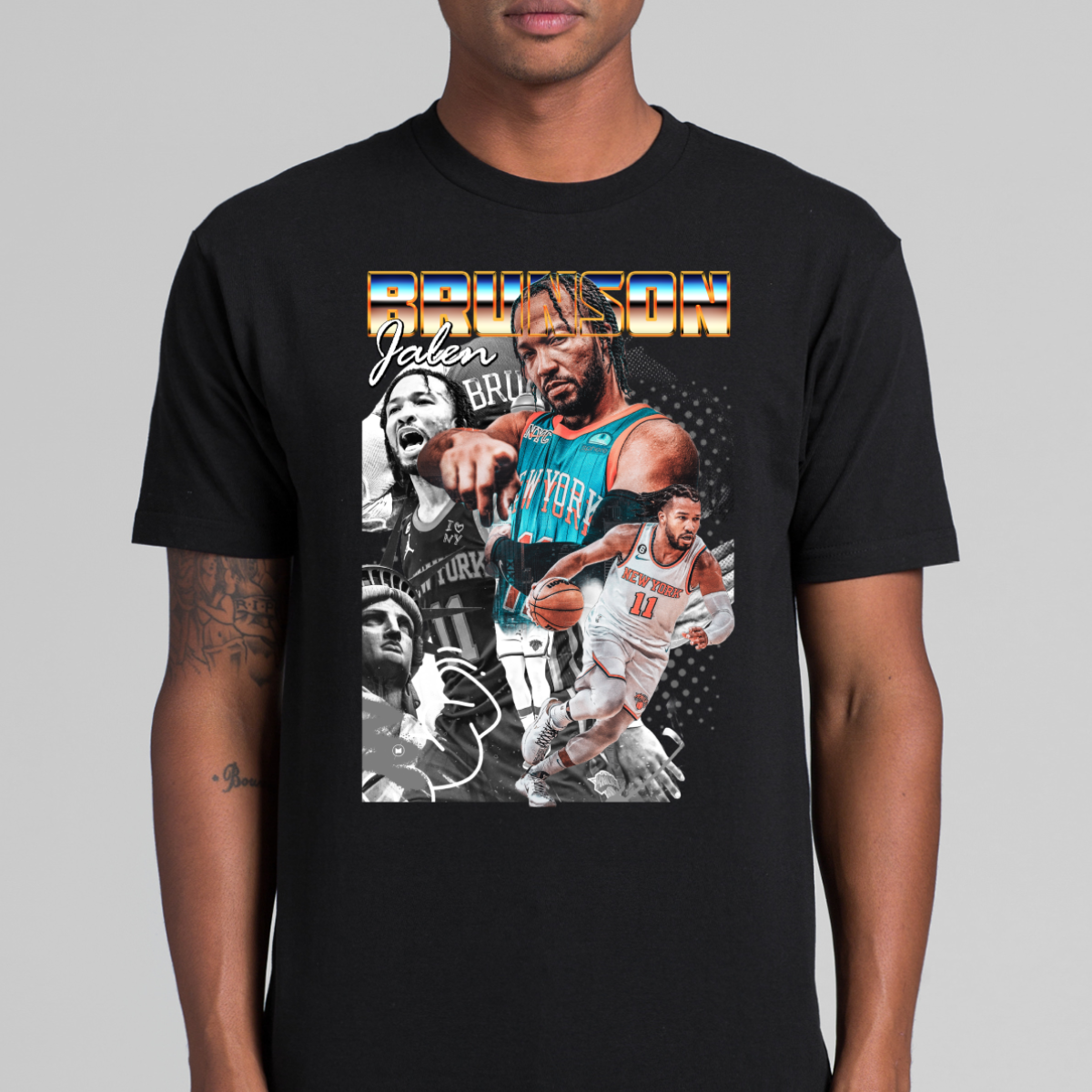 Jalen Brunson V4 NBA T-Shirt Sport Athlete Family Tee