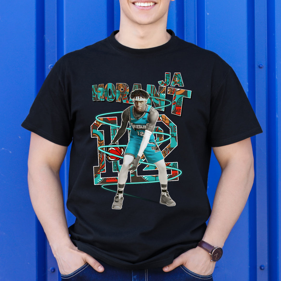 Ja Morant V9 NBA T-Shirt Sport Athlete Family Tee