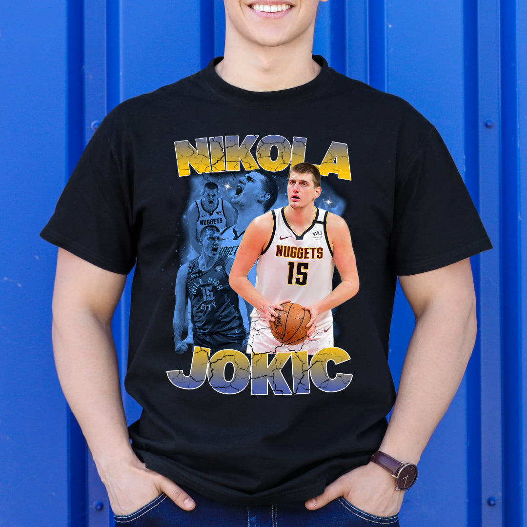 Nikola Jokic NBA T-Shirt Sport Athlete Family Tee