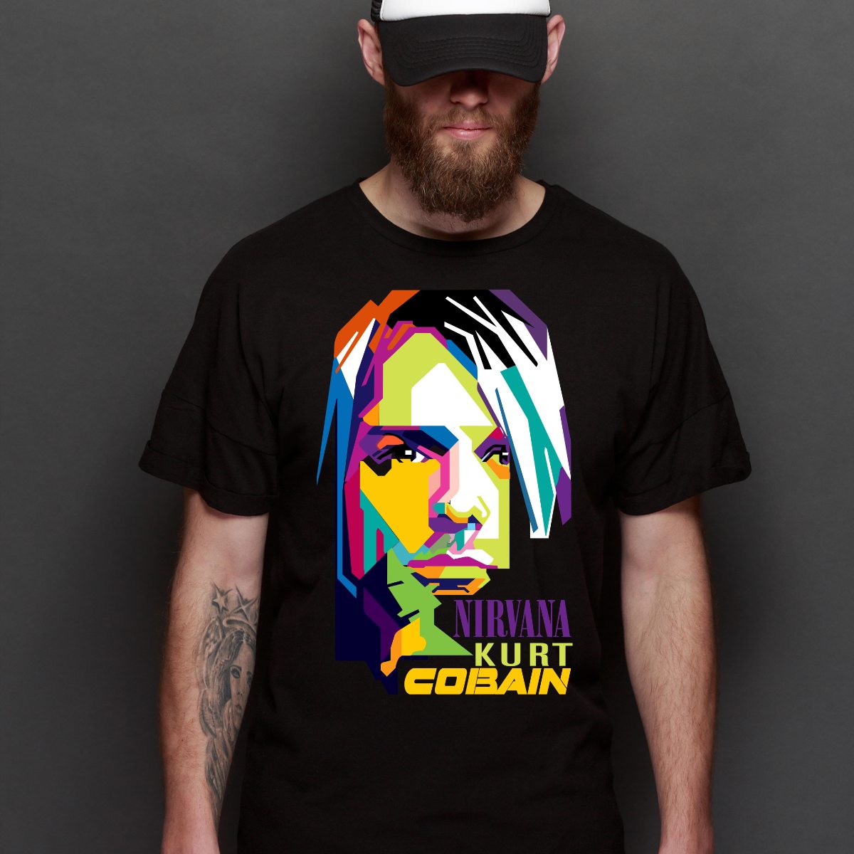 Nirvana Kurt Cobain V3 T-Shirt Band Family Tee Music Rock And Roll