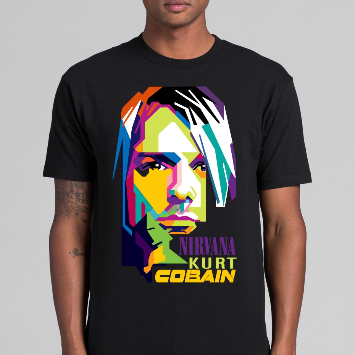 Nirvana Kurt Cobain V3 T-Shirt Band Family Tee Music Rock And Roll