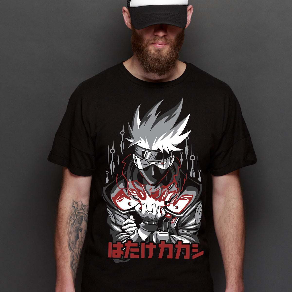 Naruto Kakashi Hatake V4 T-shirt Japanese Anime Tee