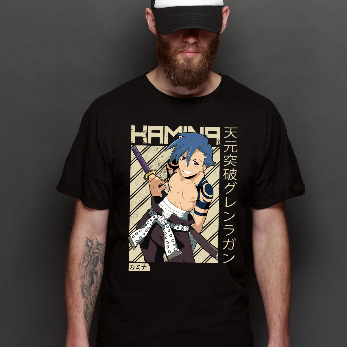 Gurren Lagann Kamina T-Shirt Japanese Anime Tee