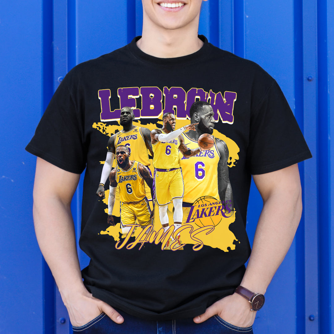 LeBron James V8 NBA T-Shirt Sport Athlete Family Tee