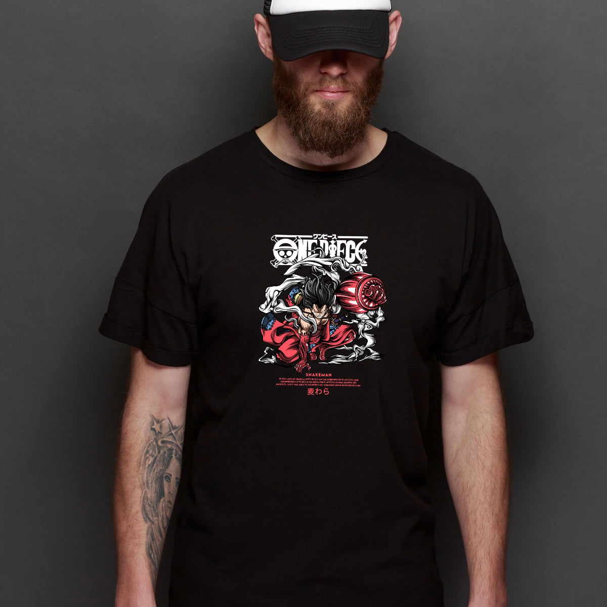 One Piece Luffy Snakeman T-Shirt Japanese Anime Tee