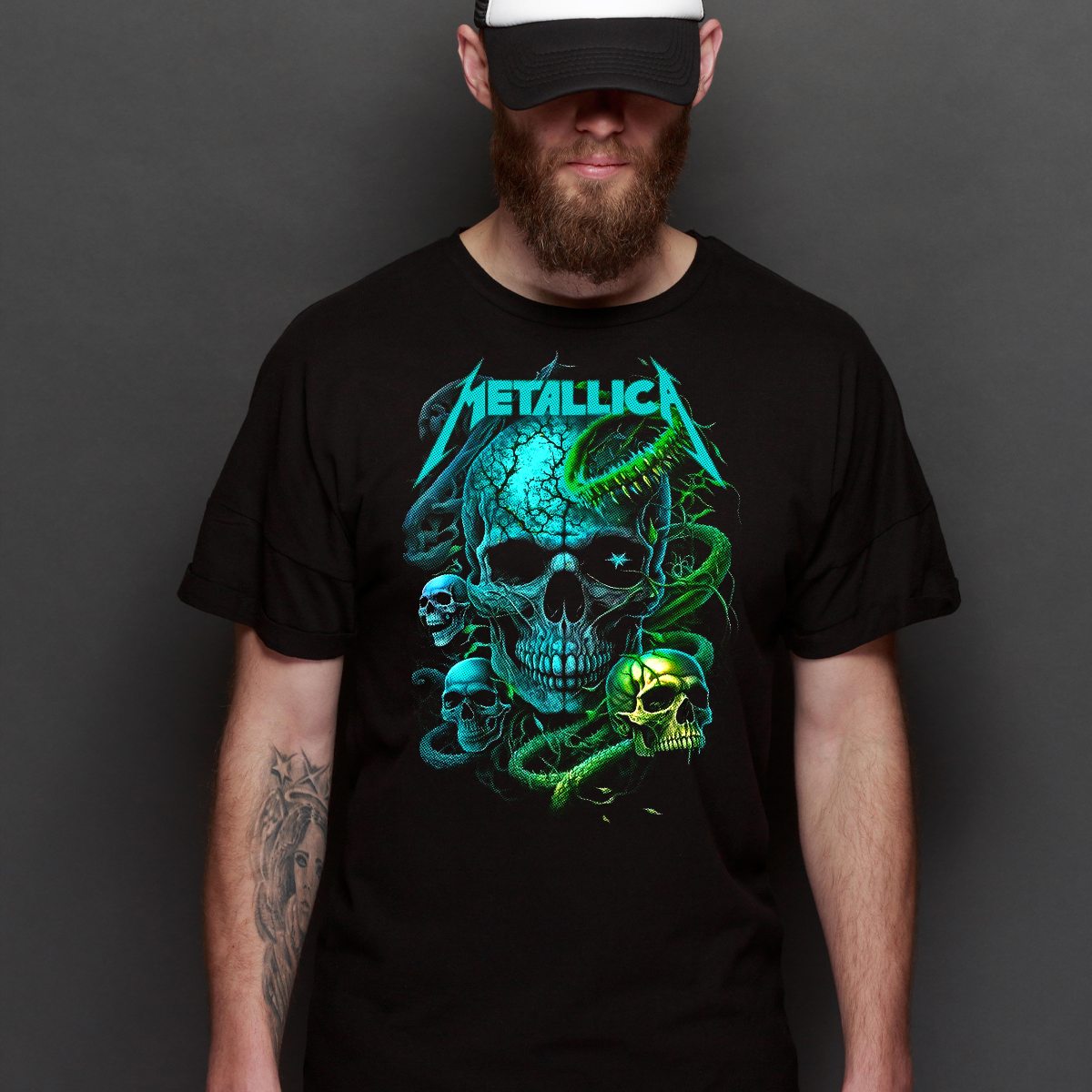 Metallica V8 T-Shirt Band Family Tee Music Heavy Metal