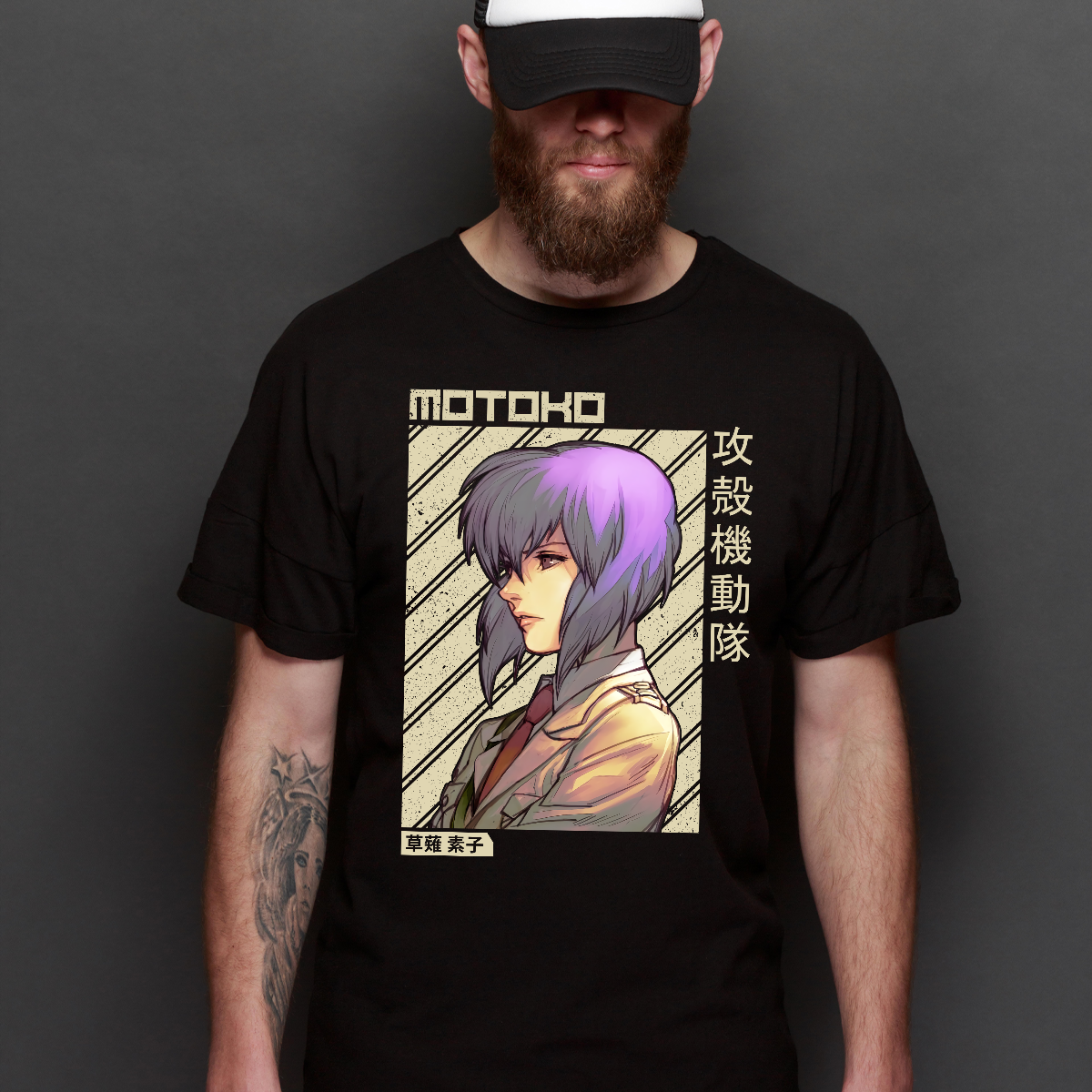 Ghost in the Shell Motoko Kusanagi T-Shirt Japanese Anime Tee