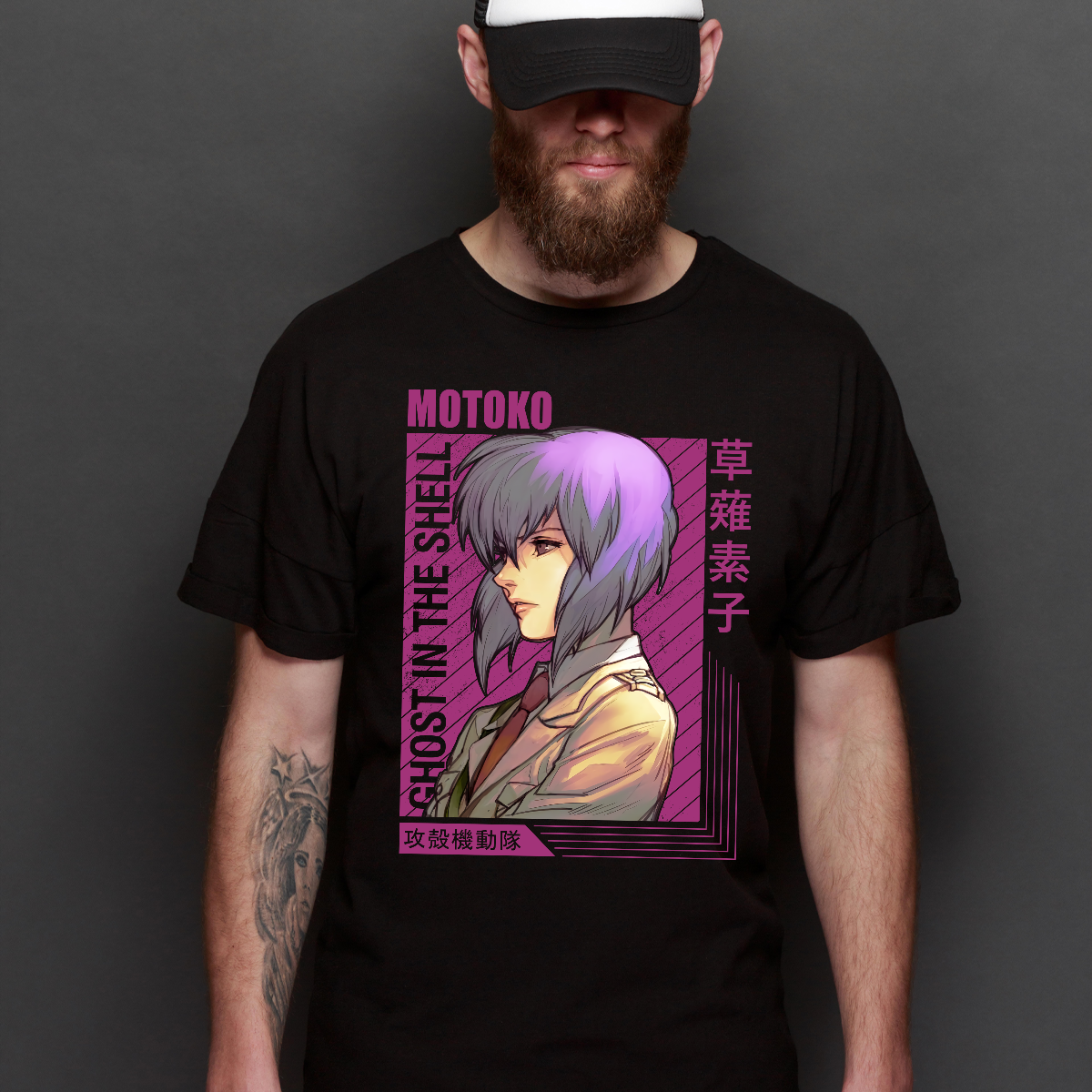 Ghost in the Shell Motoko Kusanagi V2 T-Shirt Japanese Anime Tee