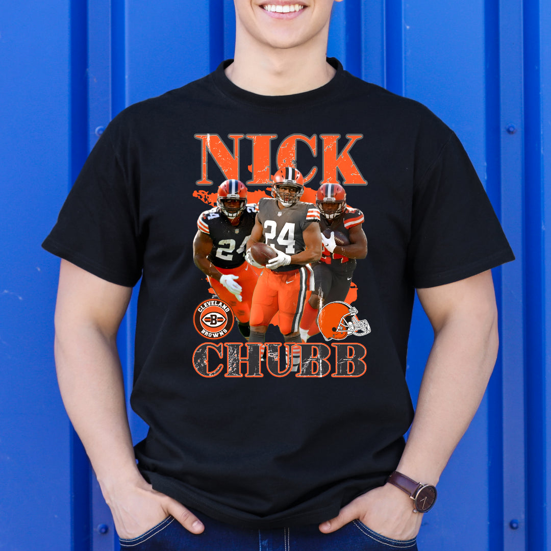 Nick Chubb NFL T-Shirt Sport Athlete Family Tee