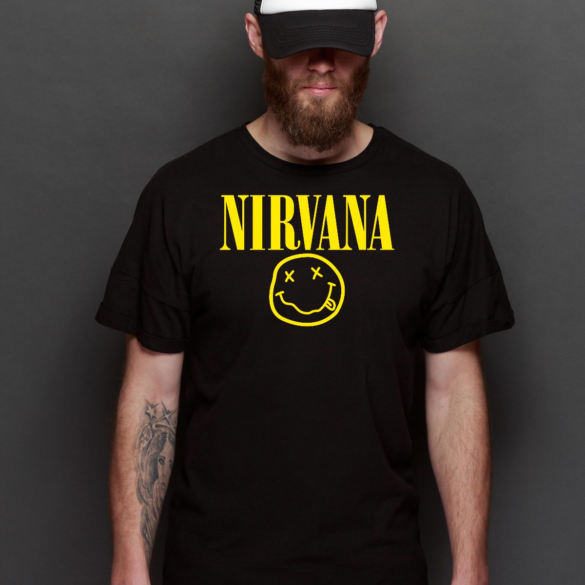 NIRVANA V7 T-Shirt Band Family Tee Music Rock And Roll