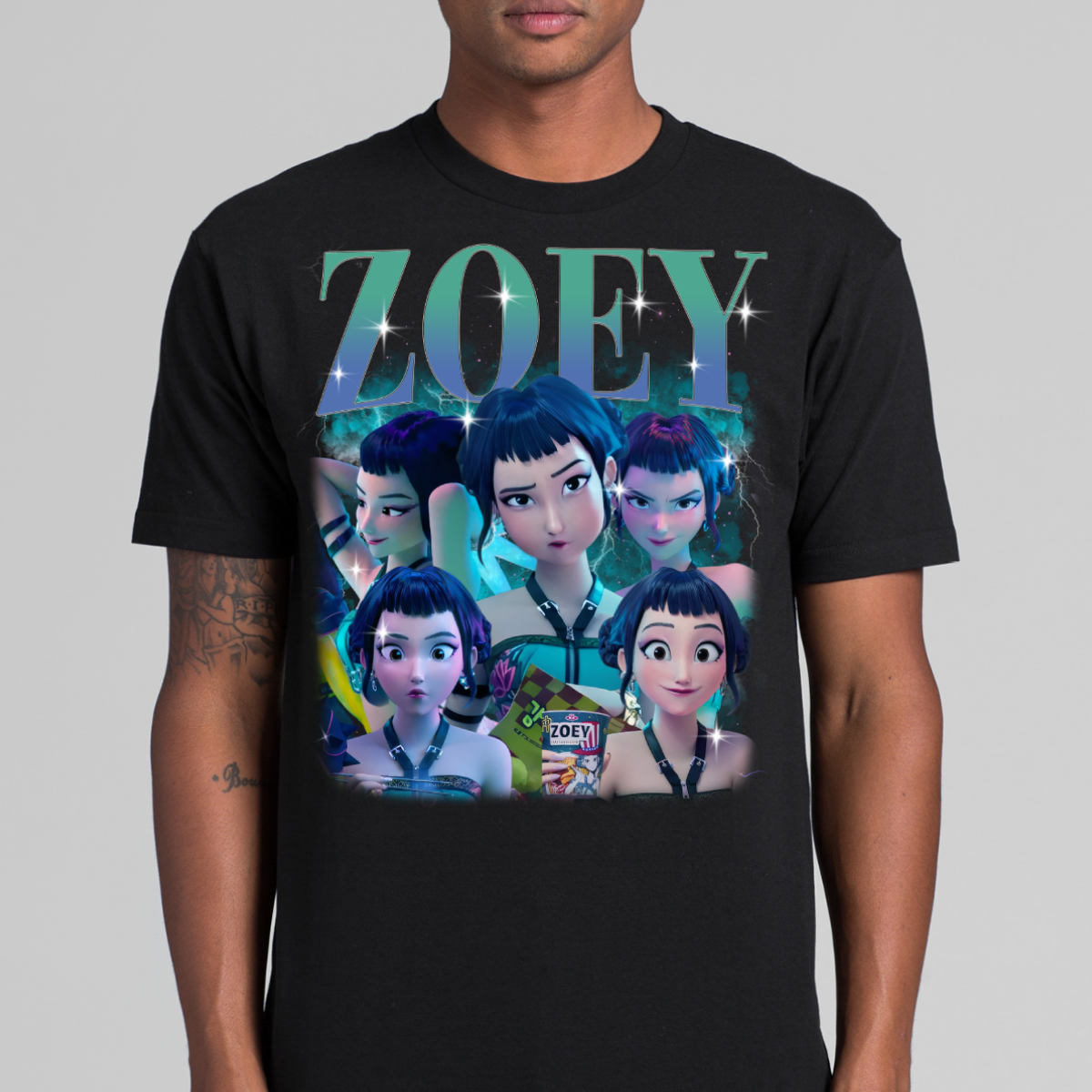 K-pop Demon Hunters Zoey V4 T-shirt Animation Movie Tee