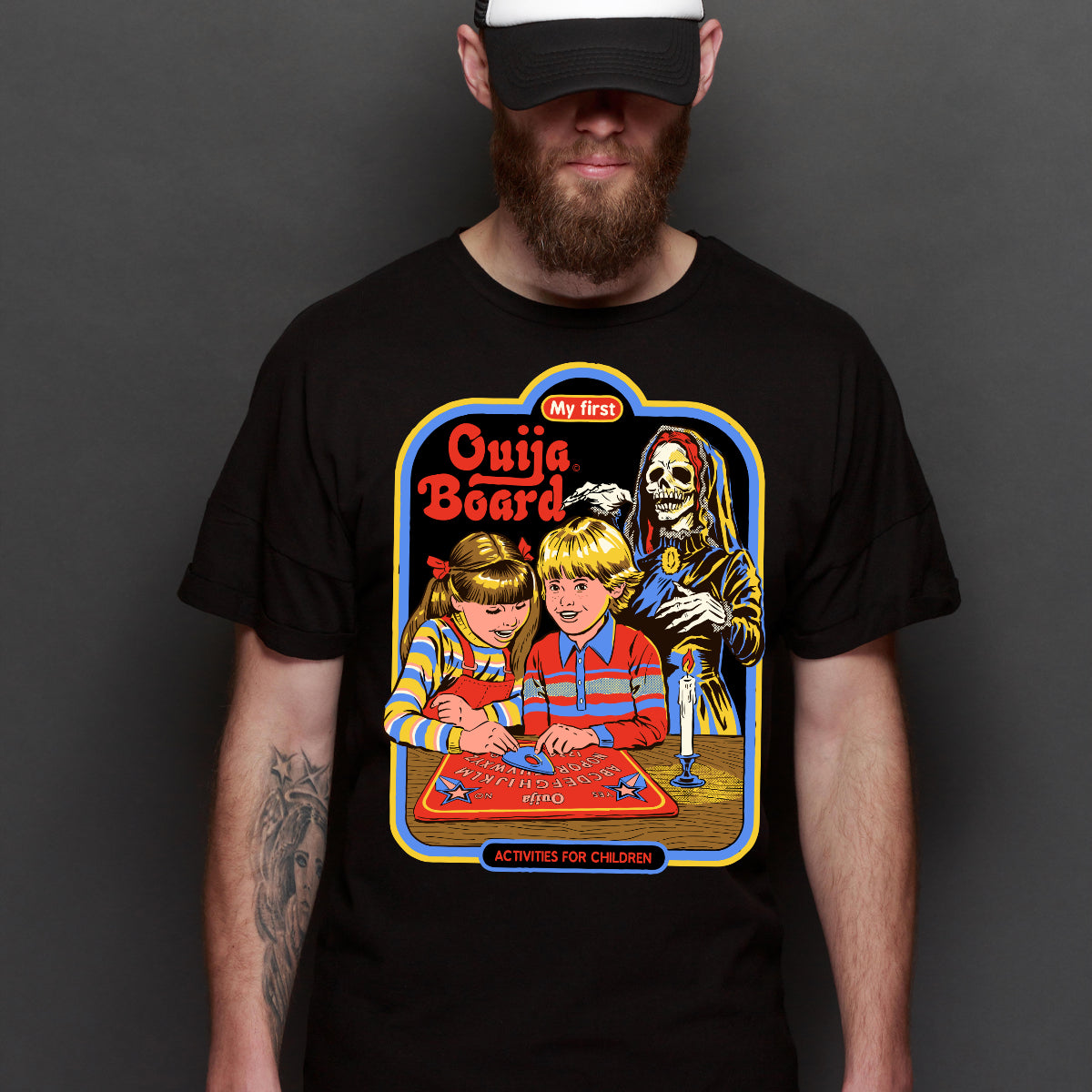 Ouija Board T-shirt Funny Cartoon Tee