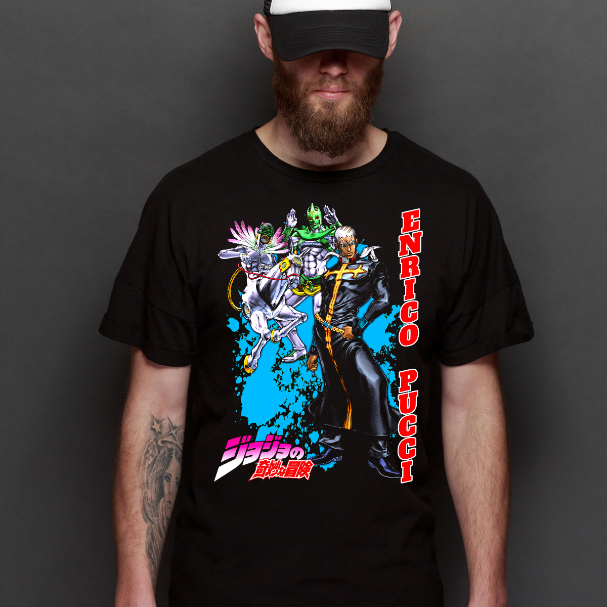 Jojo's Bizarre Adventure Enrico Pucci T-shirt Japanese anime