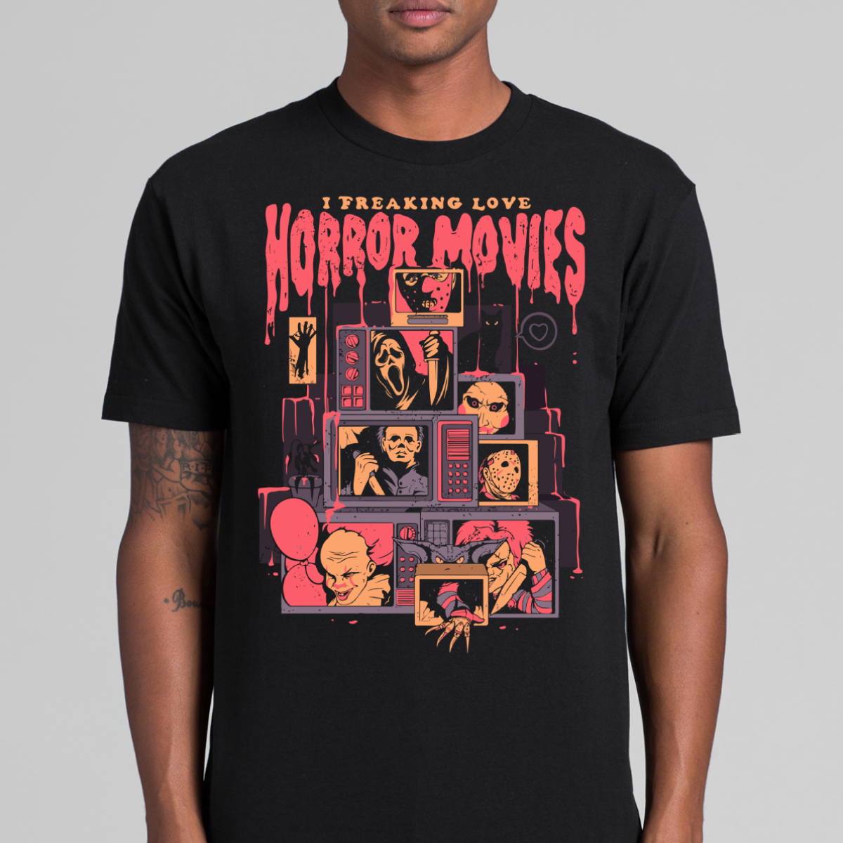 I Freaking Love Horror Movies T-Shirt Scary Movie Tee