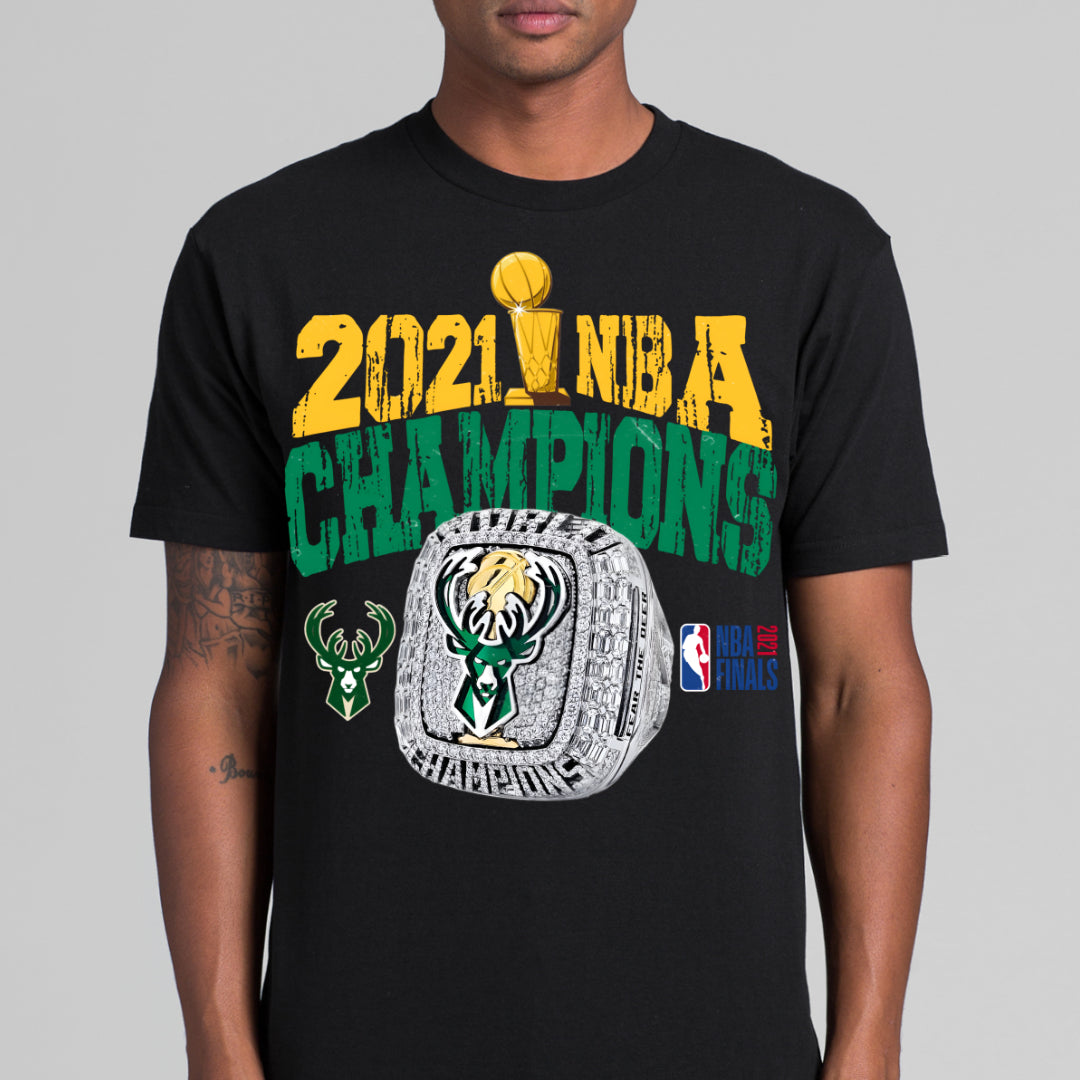 Milwaukee Bucks 2021 NBA T-Shirt Sport Athlete Family Tee