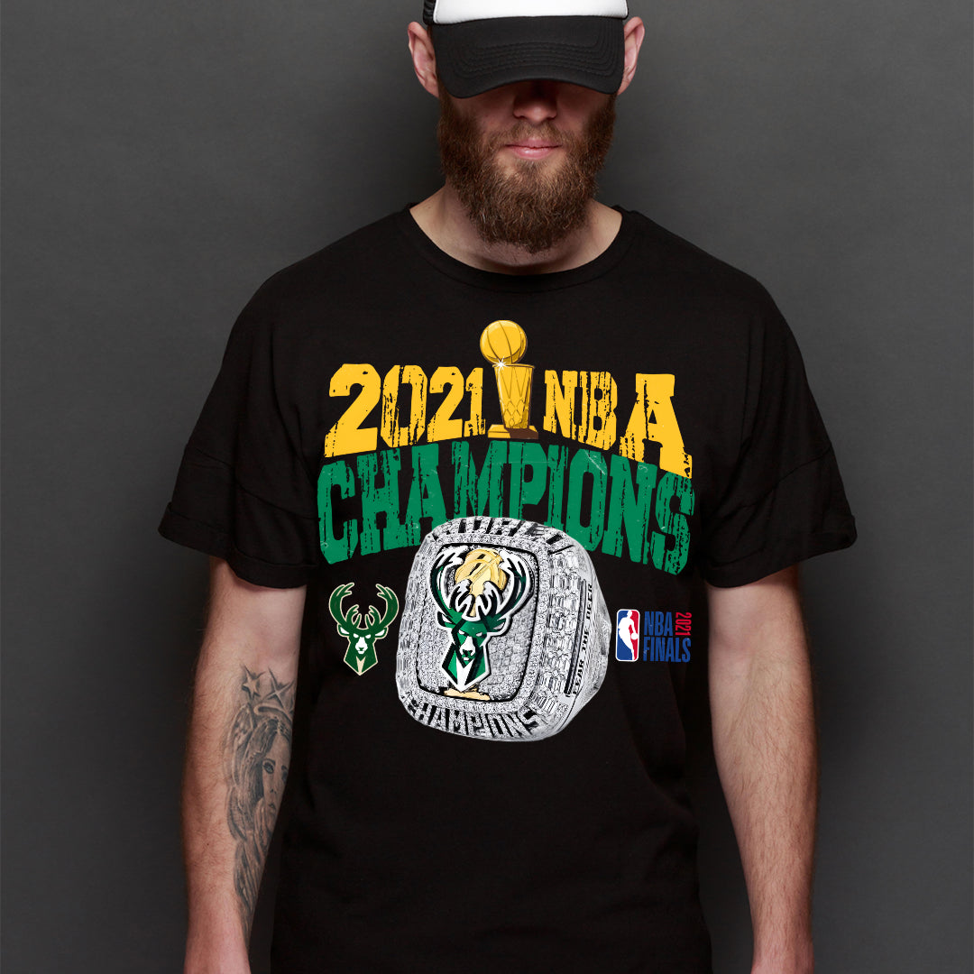 Milwaukee Bucks 2021 NBA T-Shirt Sport Athlete Family Tee