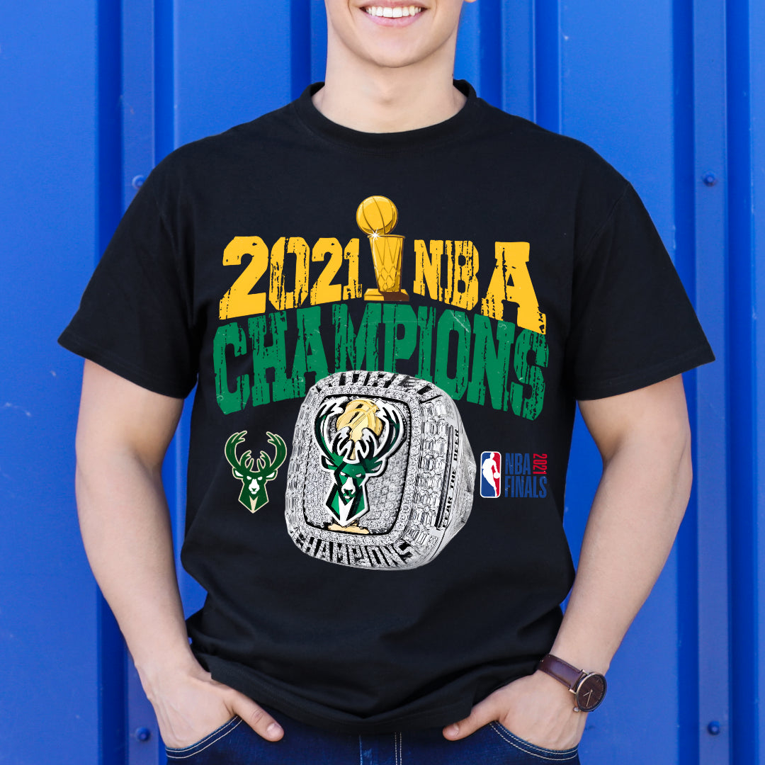 Milwaukee Bucks 2021 NBA T-Shirt Sport Athlete Family Tee