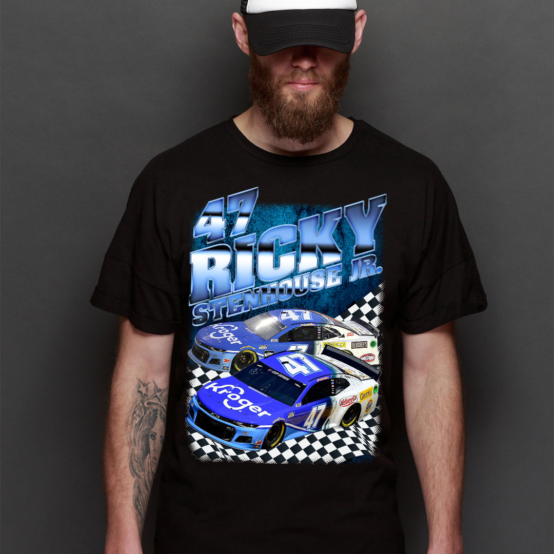Ricky Stenhouse Jr No47 Stock Car Racing T-Shirt Sport Athlete Family Tee