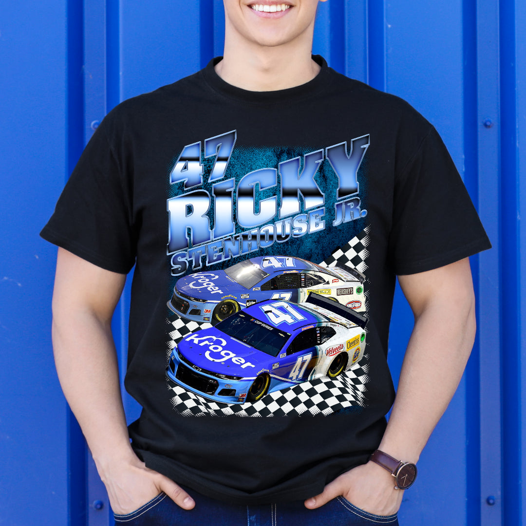 Ricky Stenhouse Jr No47 Stock Car Racing T-Shirt Sport Athlete Family Tee