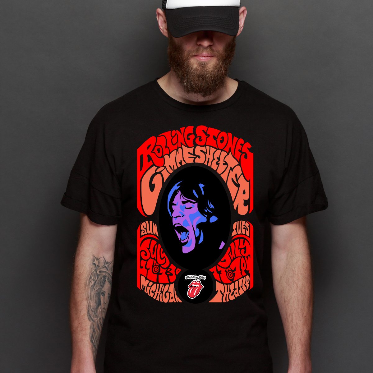 The Rolling Stones V2 T-Shirt Band Family Tee Music Rock And Roll