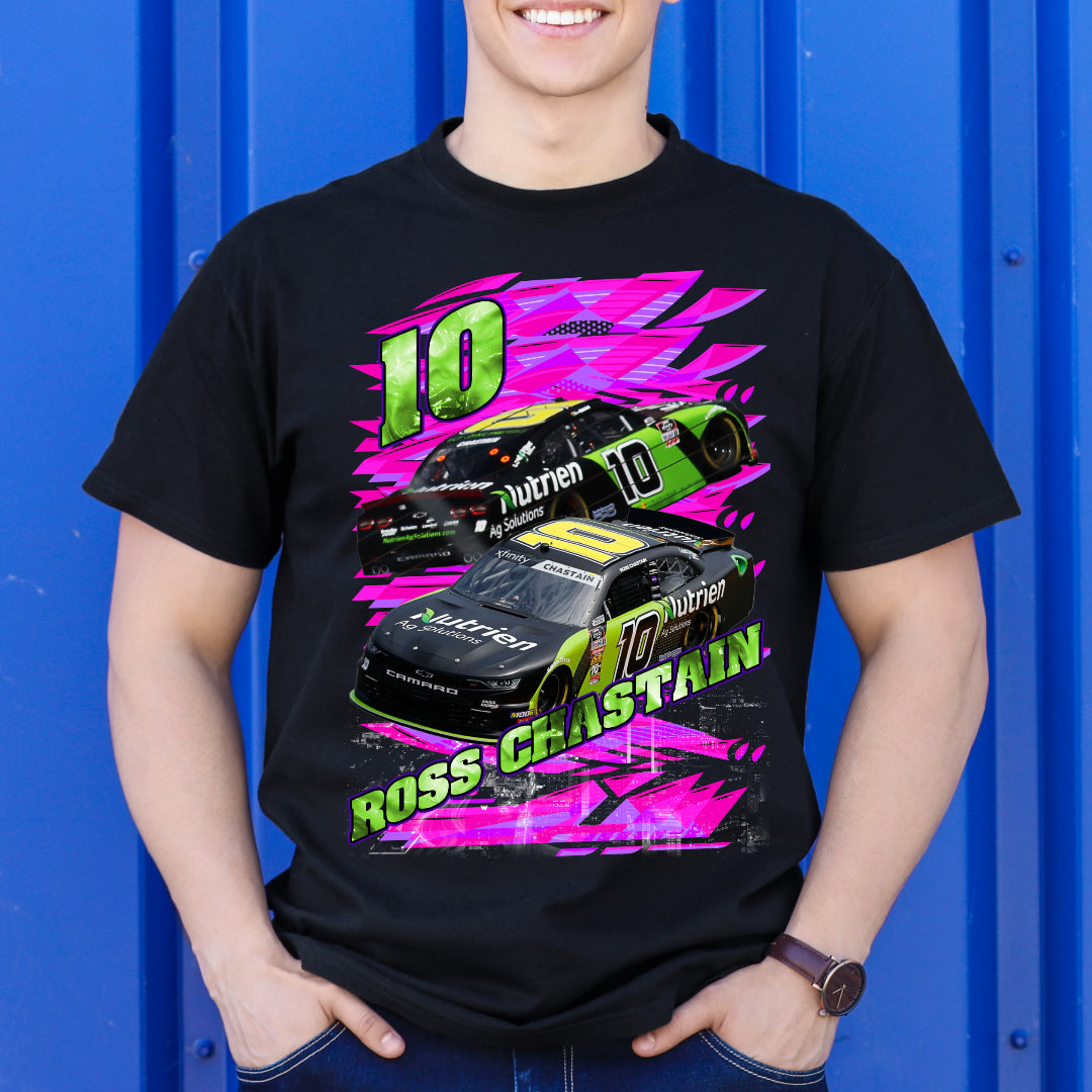 Ross Chastain No10 Stock Car Racing T-Shirt Sport Athlete Family Tee