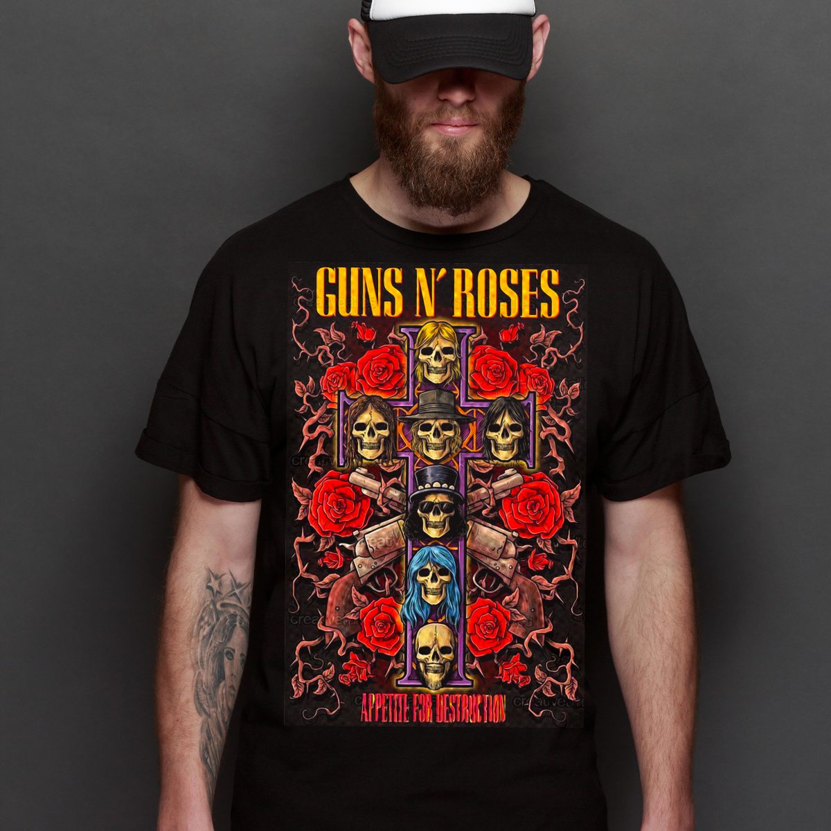 Guns N' Roses V17 T-Shirt Band Family Tee Music Rock And Roll