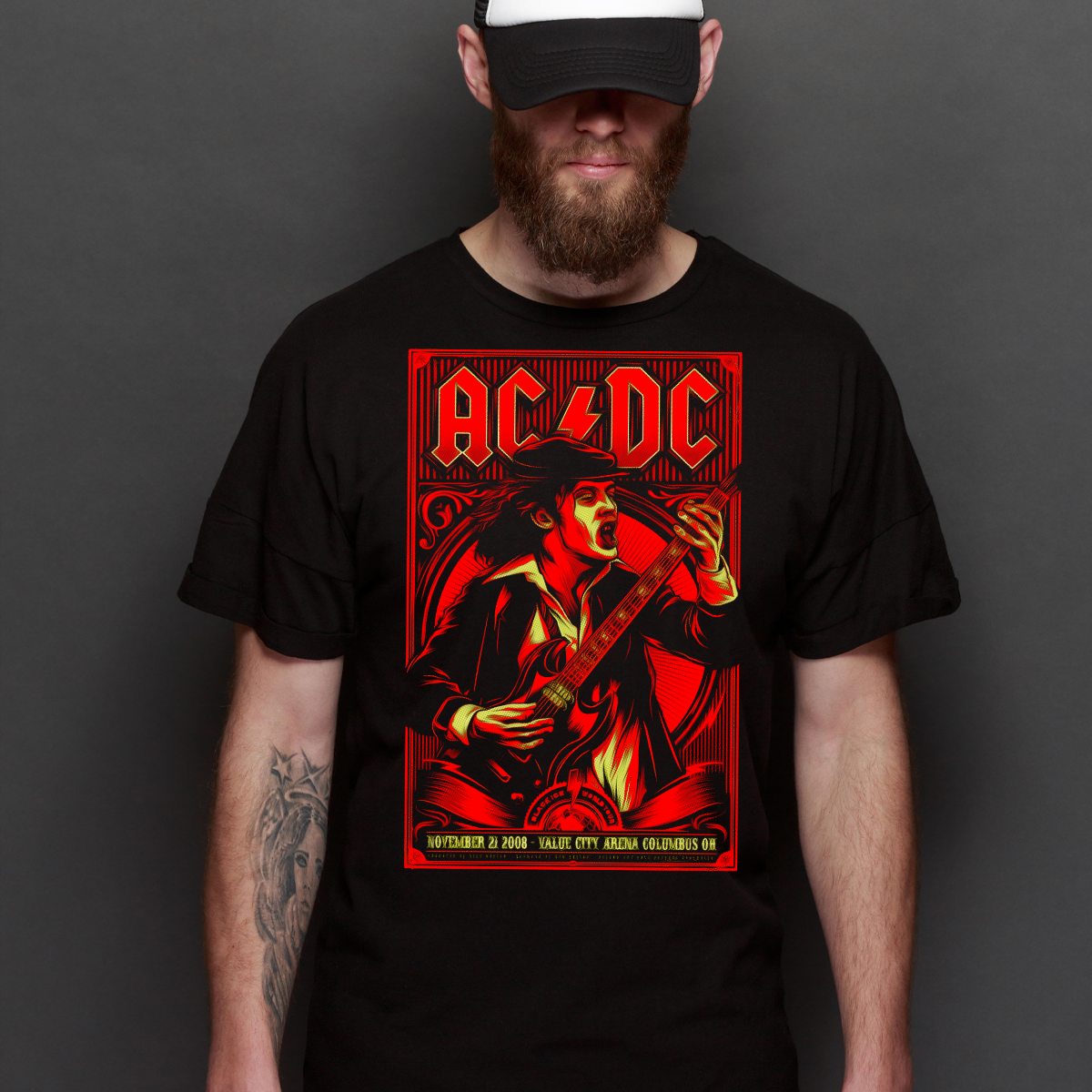 AC/DC V17 T-Shirt Band Family Tee Music Rock And Roll