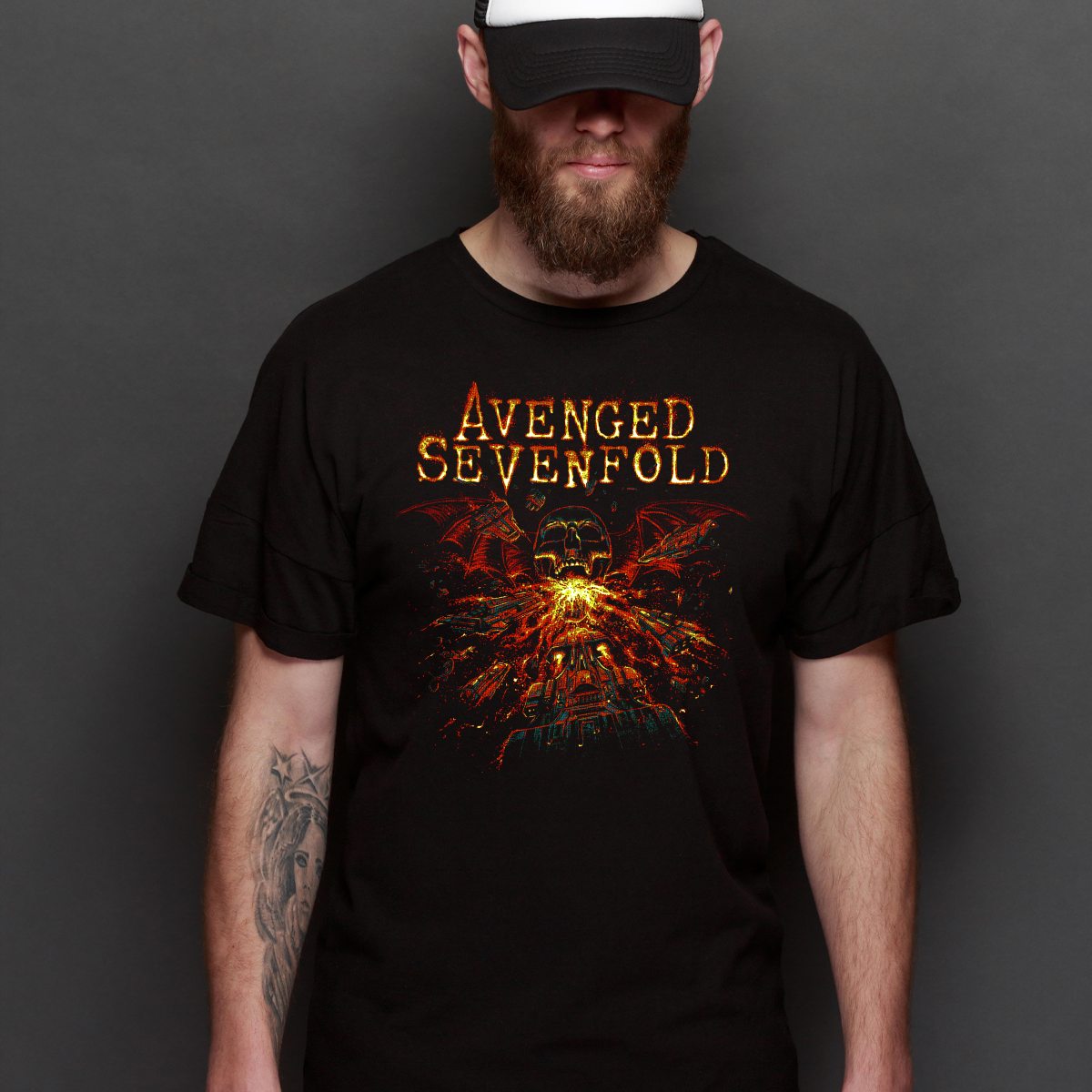 Avenged Sevenfold V19 T-Shirt Band Family Tee Music Heavy Metal