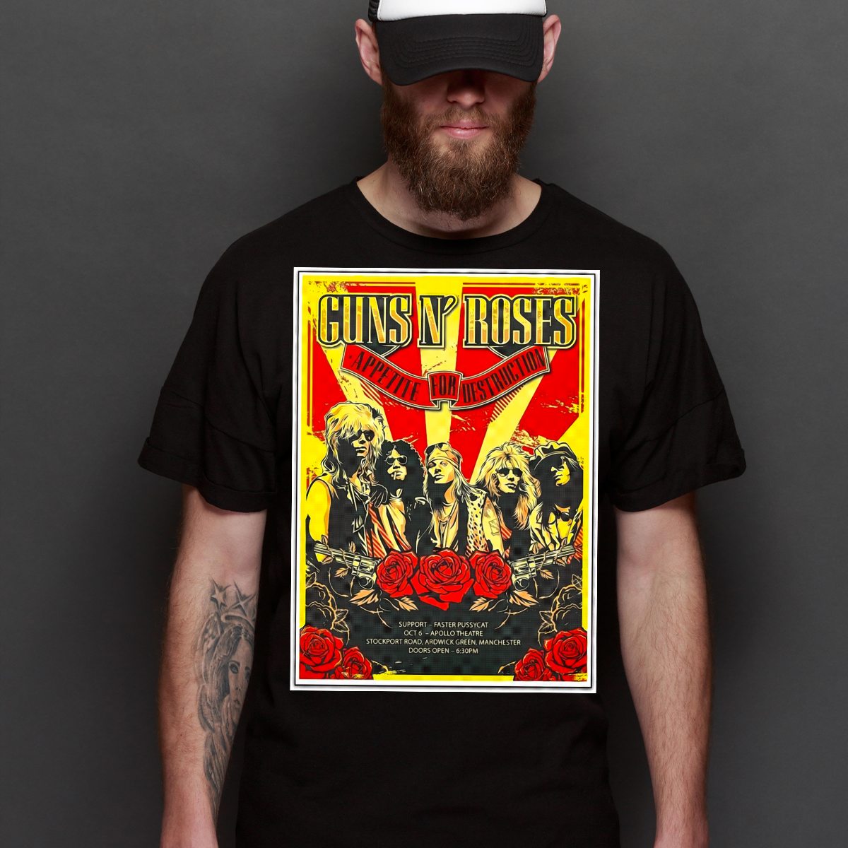 Guns N' Roses V13 T-Shirt Band Family Tee Music Rock And Roll