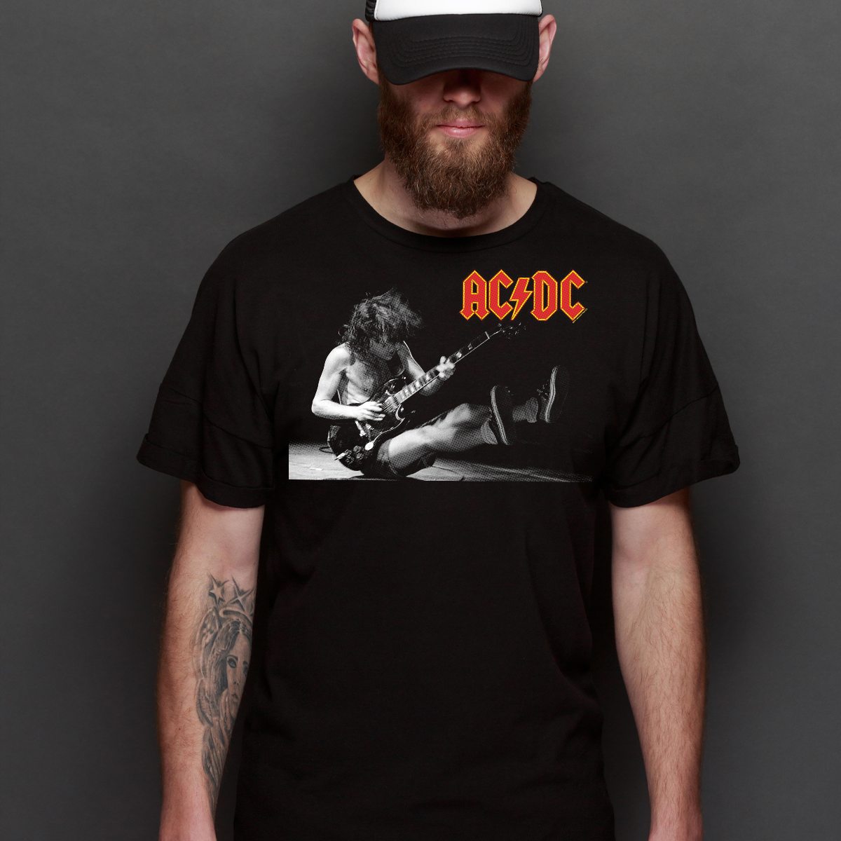 AC/DC V8 T-Shirt Band Family Tee Music Rock And Roll