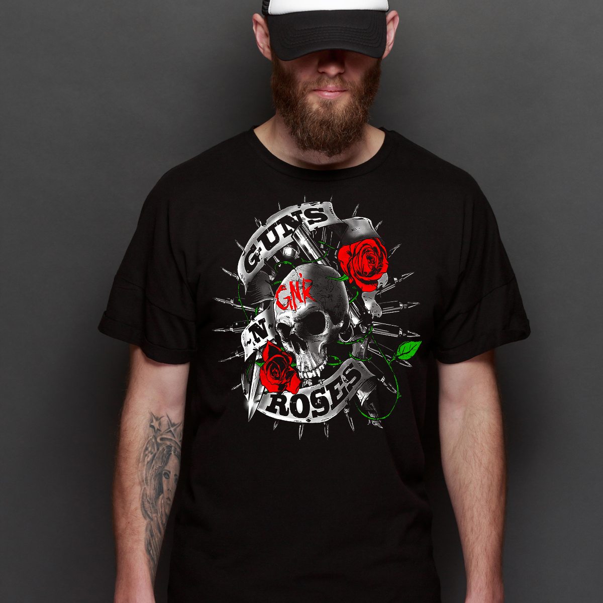 Guns N' Roses V21 T-Shirt Band Family Tee Music Rock And Roll