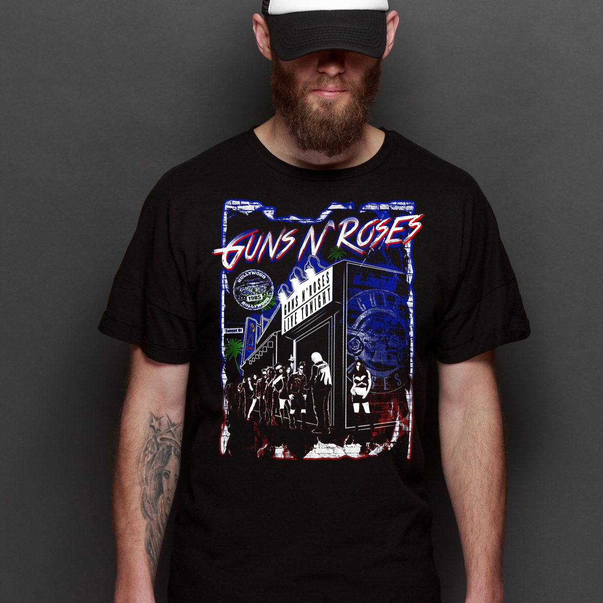 Guns N' Roses V23 T-Shirt Band Family Tee Music Rock And Roll