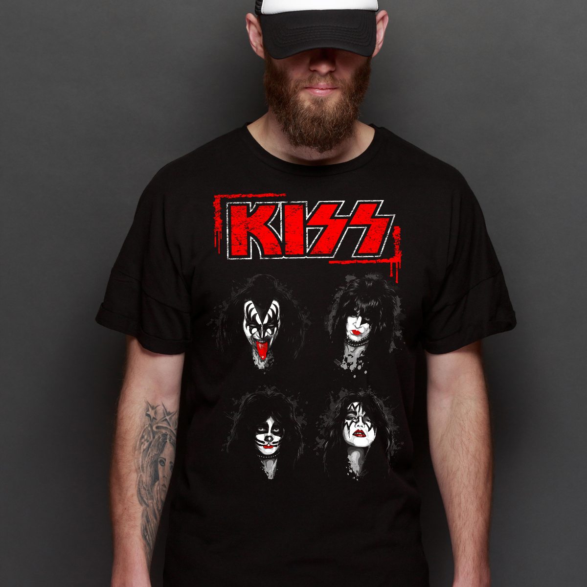 KISS T-Shirt V22 Band Family Tee Music Heavy Metal