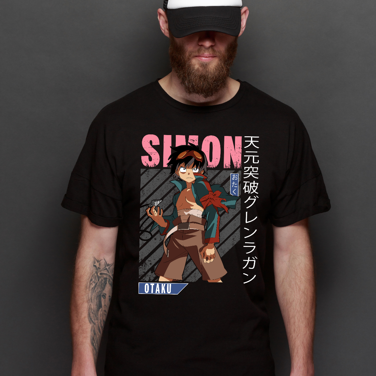 Tengen Toppa Gurren Lagann Simon V5 T-Shirt Japanese Anime Tee