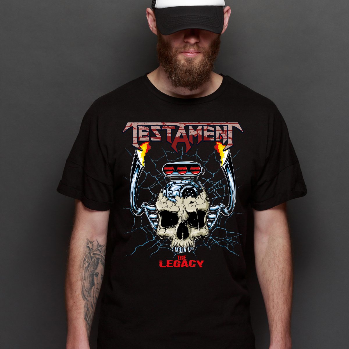 Testament V2 T-Shirt Band Family Tee Music Heavy Metal