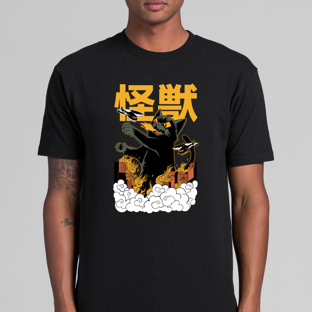 Kaiju Catzilla Monster T-Shirt Funny Tee