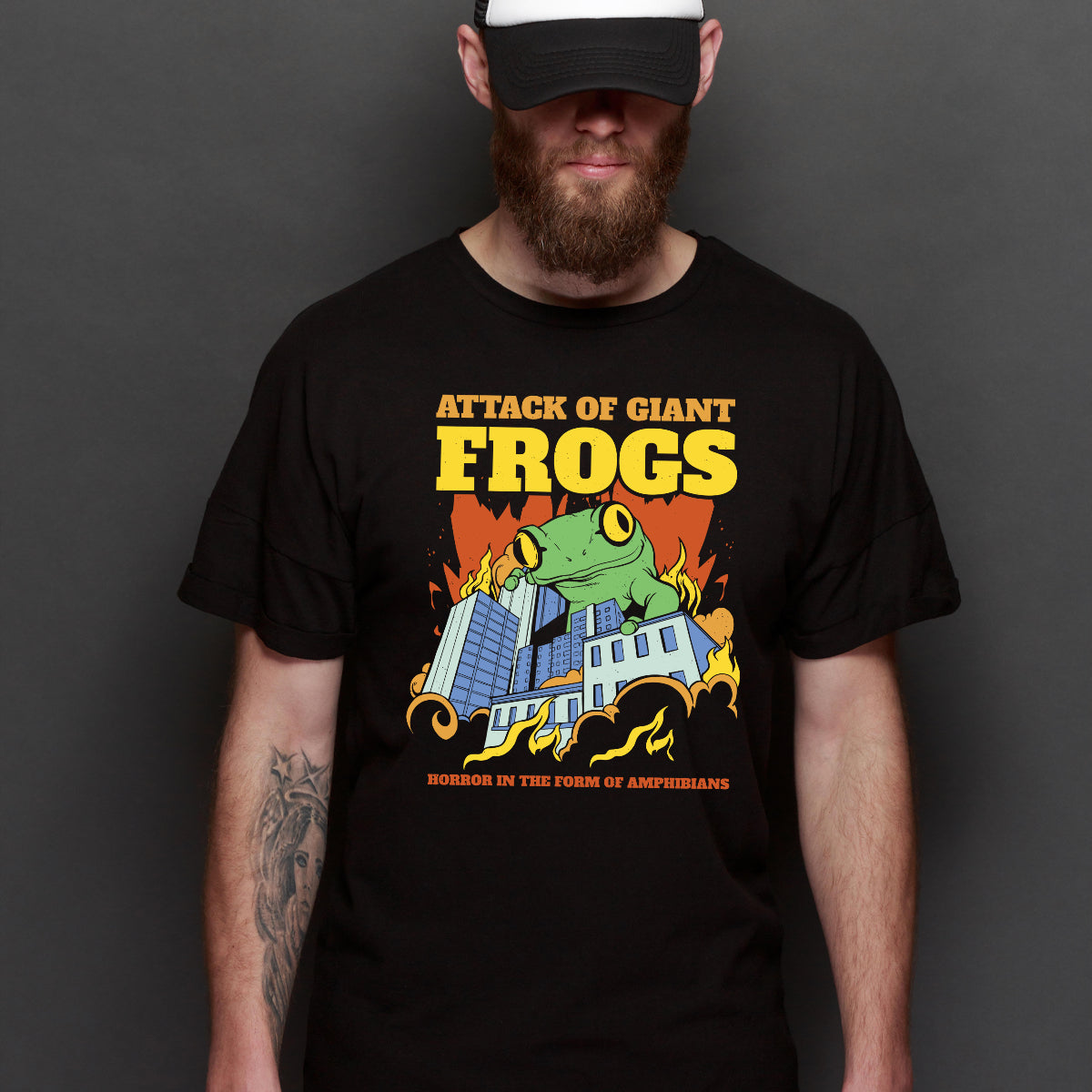 Attack Of A Giant Frogs T-Shirt Funny Tee