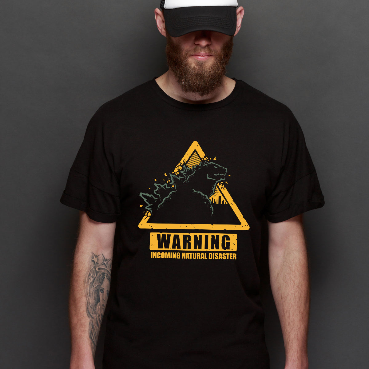 Godzilla Warning T-Shirt Japanese Anime Tee